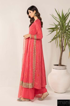 3 Pcs Luxury Pret Carrot Pink Embroidered Jacquard Broshia Suit Mbdw-Ef24120Cp 10 Dw Ef24120Pinke Imanistudio.com