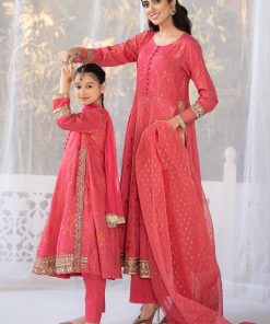 3 Pcs Luxury Pret Carrot Pink Embroidered Jacquard Broshia Suit Mbdw-Ef24120Cp 15 Dw Ef24120Pinkj Imanistudio.com
