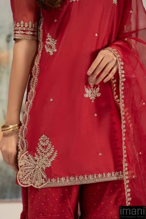 3 Pcs Luxury Pret Red Embroidered Lawn Suit Mbdw-Ef24102Rd 12 Dw Ef25102Redc Imanistudio.com