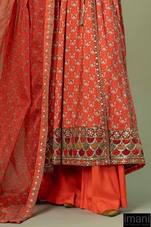 3 Pcs Luxury Pret Orange Printed &Amp; Embroidered Linen Suit Mbdw-W24128Po 9 Dw W24128Oranged Imanistudio.com
