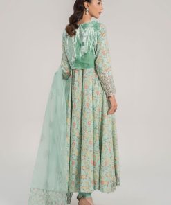 3 Pcs Luxury Pret Light Ferozi Embroidered Linen Suit Mbdw-W24152Lf 7 Dw W24152Ferozia Imanistudio.com