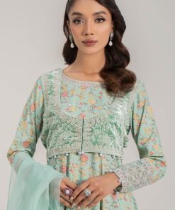 3 Pcs Luxury Pret Light Ferozi Embroidered Linen Suit Mbdw-W24152Lf 9 Dw W24152Ferozic Imanistudio.com
