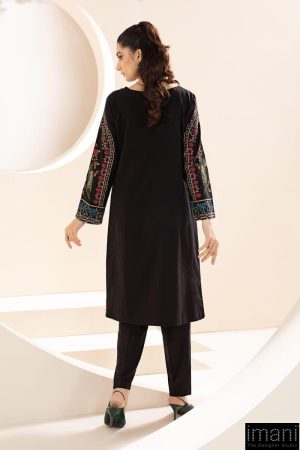 3 Pcs Luxury Pret Black Embroidered Light Khaddar Suit Mbdw-W24157Bk 8 Dw W24157Blacka Imanistudio.com