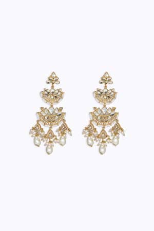 Gold/Pearl Earrings Fashion Jewellery IMJER-W089GP