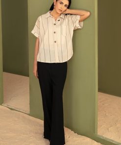 Casual Wear Ecru Yarn Dyed Shirt Mb-Ea23-62Eu 6 Mb Ea2362Ecru Imanistudio.com