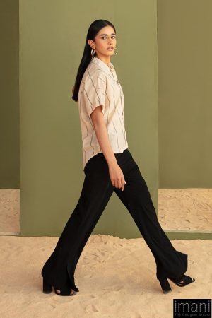 Casual Wear Ecru Yarn Dyed Shirt Mb-Ea23-62Eu 8 Mb Ea2362Ecrub Imanistudio.com