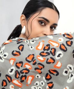 2 Pcs Grey Printed Arabic Lawn Co-Ord Set Mb-Ef24180Gp 15 Mb Ef 24180Greye Imanistudio.com