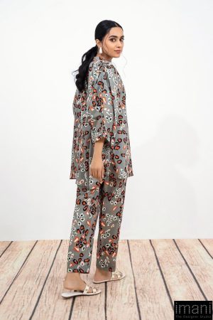 2 Pcs Grey Printed Arabic Lawn Co-Ord Set Mb-Ef24180Gp 11 Mb Ef 24180Greyj Imanistudio.com