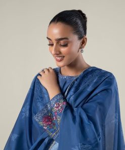 2 Pcs Embroidered Raw Silk Blue Shirt &Amp; Dupatta Mb-Wf2436Bl 10 Mb Fw2436Royala Imanistudio.com