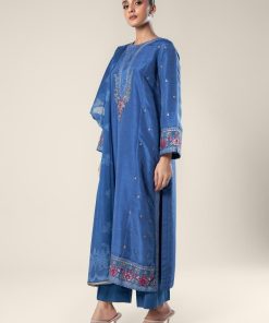 2 Pcs Embroidered Raw Silk Blue Shirt &Amp; Dupatta Mb-Wf2436Bl 7 Mb Fw2436Royald Imanistudio.com