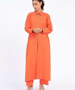 Casual Wear Orange Light Khaddar Co-Ord Set MB-W23-172OR