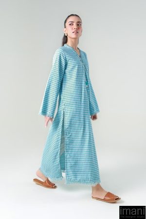 1 Pcs Sky Blue Check Yarn Dyed Shirt Mb-Ws24104Sb 8 Mb Ws24104Skyblueb Imanistudio.com