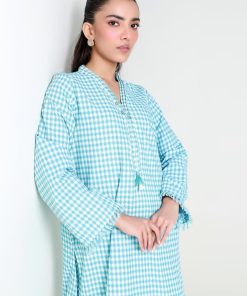 1 Pcs Sky Blue Check Yarn Dyed Shirt Mb-Ws24104Sb 11 Mb Ws24104Skybluec Imanistudio.com