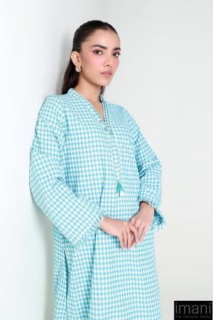 1 Pcs Sky Blue Check Yarn Dyed Shirt Mb-Ws24104Sb 11 Mb Ws24104Skybluec Imanistudio.com