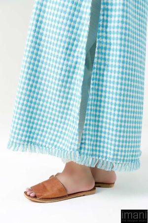 1 Pcs Sky Blue Check Yarn Dyed Shirt Mb-Ws24104Sb 12 Mb Ws24104Skybluee Imanistudio.com