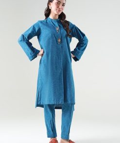 2 Pcs Blue Yarn Dyed Co-Ord Set Mb-Ef2417By 10 2 Pcs Blue Yarn Dyed Co-Ord Set Mb-Ef2417By