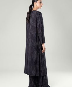 2 Pcs Black Satin Silk Co-Ord Set Mb-Ef24194Bb 10 Mb Ws24194Blacka Imanistudio.com