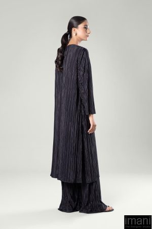 2 Pcs Black Satin Silk Co-Ord Set Mb-Ef24194Bb 10 Mb Ws24194Blacka Imanistudio.com