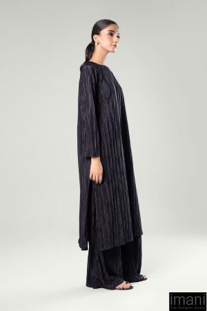 2 Pcs Black Satin Silk Co-Ord Set Mb-Ef24194Bb 7 Mb Ws24194Blackc Imanistudio.com