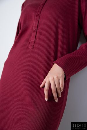 2 Pcs Maroon Ribbed Co-Ord Set Mb-Ws2437Mn 12 Mb Ws2437Maroond Imanistudio.com