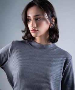 2 Pcs Grey Ribbed Co-Ord Set Mb-Ws2438Gy 12 Mb Ws2438Charcoald Imanistudio.com