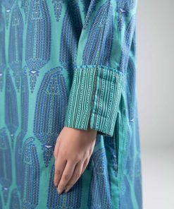 1 Pcs Blue Printed Cambric Shirt Mb-Ws2442Bp 13 Mb Ws2442Blued Imanistudio.com