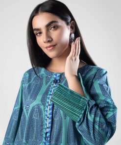 1 Pcs Blue Printed Cambric Shirt Mb-Ws2442Bp 11 Mb Ws2442Blueg Imanistudio.com