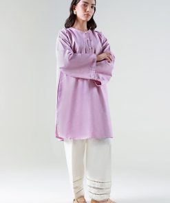 1 Pcs Lavender Textured Dyed Shirt MB-WS2498LD