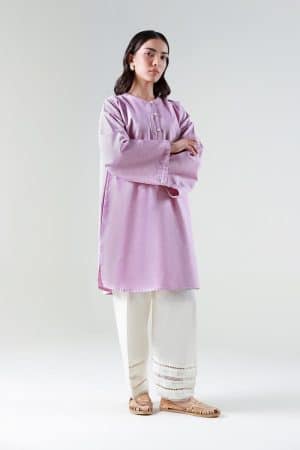 1 Pcs Lavender Textured Dyed Shirt MB-WS2498LD