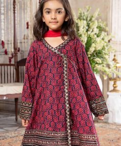 Mariab Kids Pink/Black Light Khaddar Suit Mbkd-W2309Pb 14 Mkd W2309 Pinka Imanistudio.com
