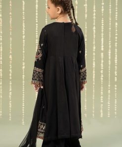 Mariab Kids Black Embroidered Dobby Linen Suit Mbkd-W2407Bk 10 Mkd W2407Blacka Imanistudio.com