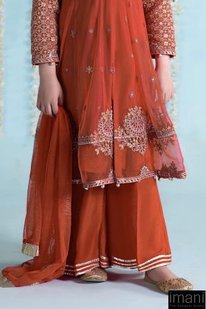 Mariab Orange Embroidered Net Suit Mbks-Ea2402Bo 13 Mariab Burnt Orange Embroidered Net Suit Mbks-Ea2402Bo
