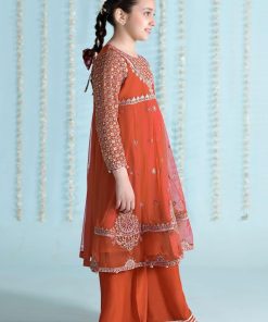 Mariab Orange Embroidered Net Suit Mbks-Ea2402Bo 9 Mks Ea2402Oringec Imanistudio.com