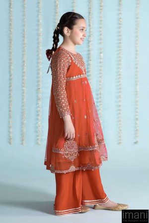 Mariab Orange Embroidered Net Suit Mbks-Ea2402Bo 9 Mks Ea2402Oringec Imanistudio.com