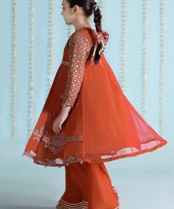 Mariab Orange Embroidered Net Suit Mbks-Ea2402Bo 10 Mks Ea2402Oringed Imanistudio.com
