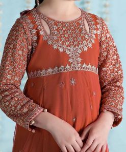Mariab Orange Embroidered Net Suit Mbks-Ea2402Bo 11 Mks Ea2402Oringeg Imanistudio.com