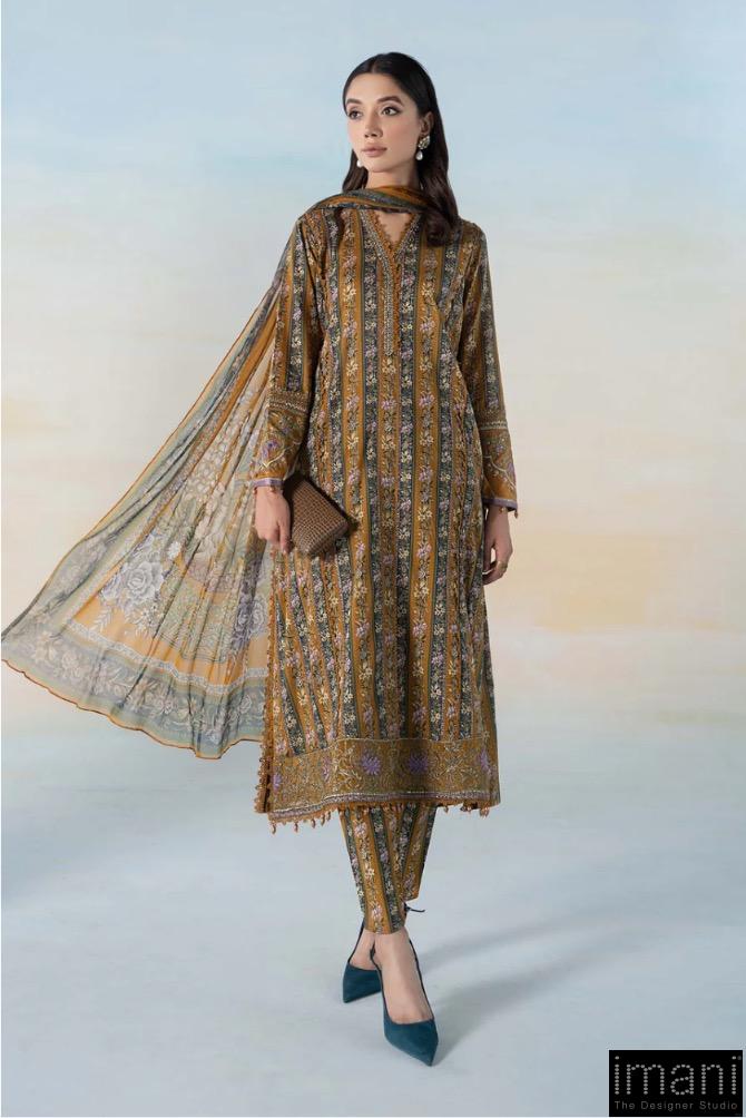 3 Pcs Maria.b Casual Wear Mustard Outfit Mprint Mbmps-2107Pb 1 3 Pcs Maria.b Casual Wear Mustard Outfit Mprint Mbmps-2107Pb