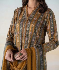 3 Pcs Maria.b Casual Wear Mustard Outfit Mprint Mbmps-2107Pb 10 Mps 2107A Mustarda Imanistudio.com
