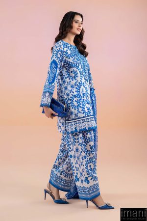 3 Pcs Maria.b Casual Wear Blue/White Mprint Suit Mbmps-2504Bw 8 Mps 2504B Blued Imanistudio.com