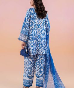 3 Pcs Maria.b Casual Wear Blue/White Mprint Suit Mbmps-2504Bw 12 Mps 2504B Bluee Imanistudio.com