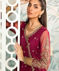 Luxury Formal Magenta Embroidered Net Suit Mbsf-Ea2403Mt 12 Sf Ea2403Pinka Imanistudio.com