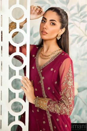 Luxury Formal Magenta Embroidered Net Suit Mbsf-Ea2403Mt 12 Sf Ea2403Pinka Imanistudio.com