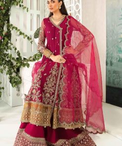 Luxury Formal Magenta Embroidered Net Suit Mbsf-Ea2403Mt 9 Sf Ea2403Pinkb Imanistudio.com