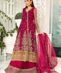Luxury Formal Magenta Embroidered Net Suit Mbsf-Ea2403Mt 11 Sf Ea2403Pinke Imanistudio.com