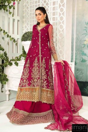 Luxury Formal Magenta Embroidered Net Suit Mbsf-Ea2403Mt 11 Sf Ea2403Pinke Imanistudio.com