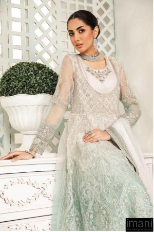 Luxury Formal Off-White/Aqua Embroidered Organza Suit Mbsf-Ea2418Ao 7 Sf Ea2418Offwhta Imanistudio.com