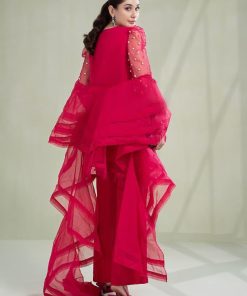 Luxury Formal Fusion Pink Organza Suit Mbsf-Pfw2306Fp 7 Sf Pf2306Pink Imanistudio.com