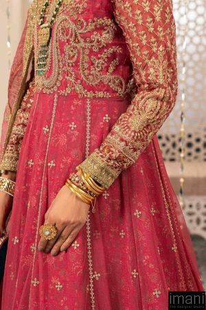 Luxury Formal Pink Embroidered Net Suit Mbsf-W2413Pk 15 Sf W2413Apinkd Imanistudio.com