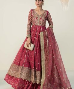 Luxury Formal Pink Embroidered Net Suit Mbsf-W2413Pk 17 Sf W2413Pink Imanistudio.com