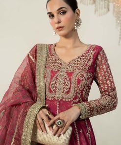 Luxury Formal Pink Embroidered Net Suit Mbsf-W2413Pk 20 Sf W2413Pinkc Imanistudio.com